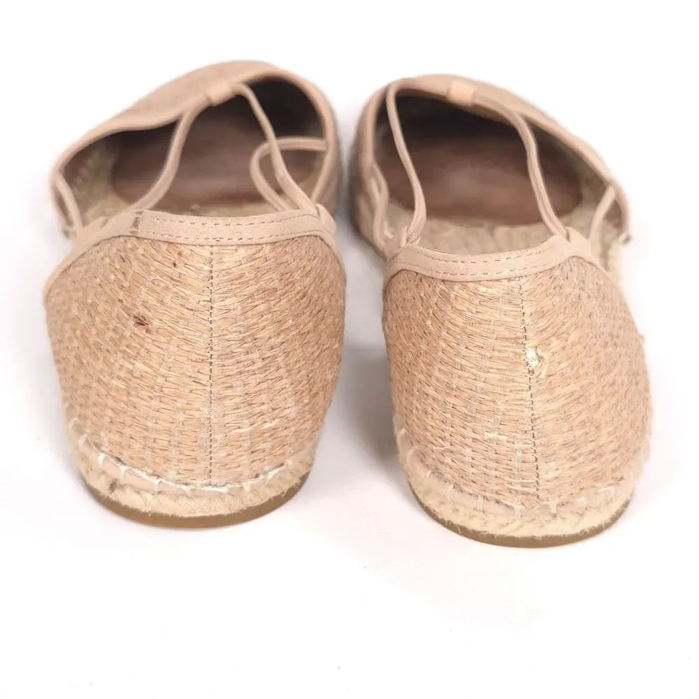 EILEEN‎ FISHER Women's Espadrille Flats Elastic Straps 10 Beige Slip on
